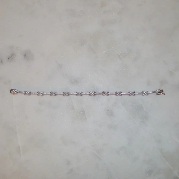 Solid 925 Sterling Silver Cubic Zirconia Bracelet (Discounted Shippingπ) - Picture 5 of 5